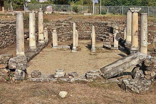 Columns at the ancient city of Heraclea Lyncestis near Bitola